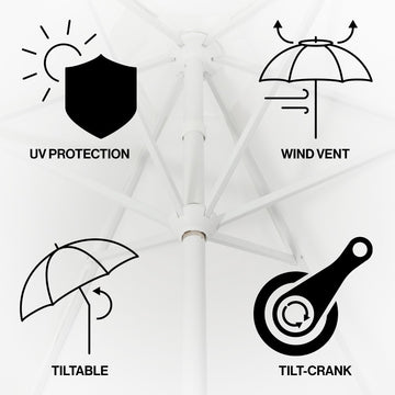 Collins 9 ft. Classic Cottage Tassel Market Patio Umbrella